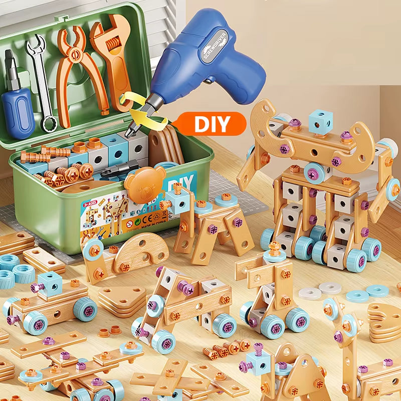 Engaging DIY Nut & Bolt Puzzle Toy for Kids - Fun Early Education Shape Sorting and Assembly Activity!