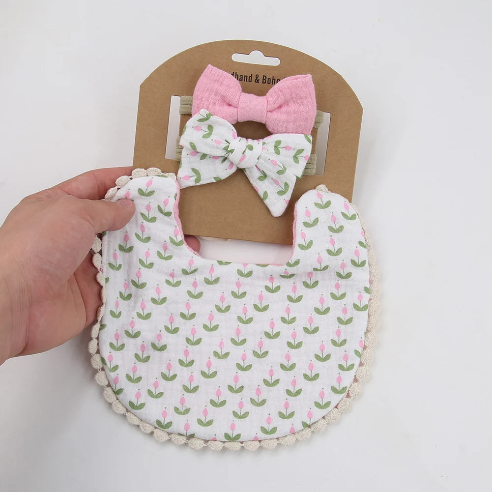 Baby Bib & Headband Set
